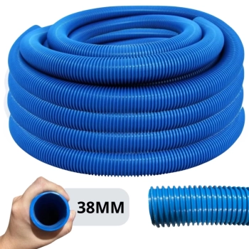Kit Mangueira 6m 38mm + Aspirador + Peneira + Flutuador + Pastilha de Cloro para Limpeza Piscinas