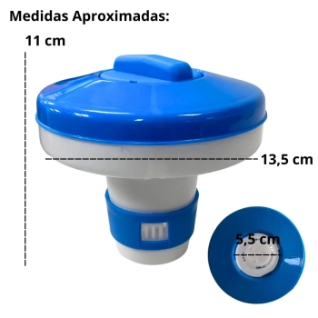 Mini Clorador Flutuador para Pastilhas de Limpeza e Manuteno Piscinas Netuno