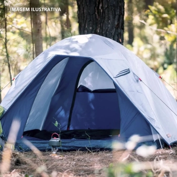 Barraca Dome Ntk 3 Pessoas 1800mm + Colchao Inflvel Casal + 2 Sacos de Dormir Solteiro Camping e Pesca
