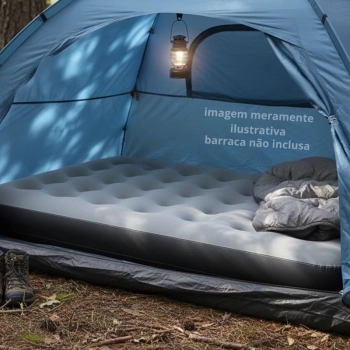 Colch�o Infl�vel Casal Fit Ecologic com Inflador Acoplado Camping Pesca
