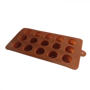 Kit 3 Formas de Silicone para Chocolate Formato Corao e Flores