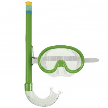 Conjunto Mscara de Mergulho e Snorkel Infantil Verde