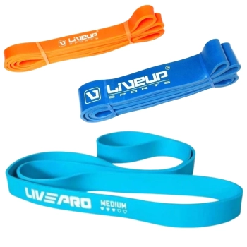 Kit Faixa Elstica Super Band Intensidade Forte + Mdia + Leve Liveup