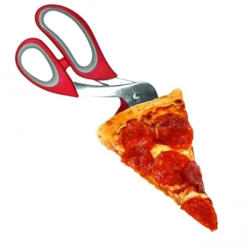Kit Pizza Forma Teflon + 1 Luva em Silicone + Tesoura Vermelha
