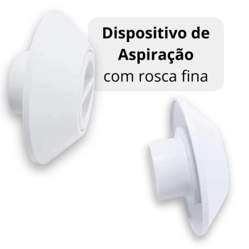Dispositivo de Aspirao em Abs Rosca Fina para Alvenaria