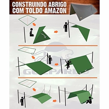 Toldo Cobertura Lona para Barraca 3m X 2,60m Amazn Camping Guepardo