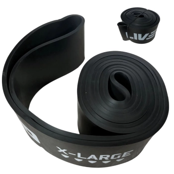 Faixa Elstica Super Band 6,4 Cm Extensor de Intensidade Super Forte Preta Liveup Exerccios