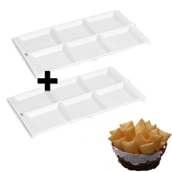 Kit Forma para Pastel em Plstico com 6 Cavidades 2 Unidades
