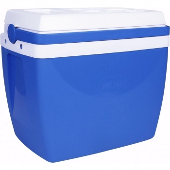 Caixa Trmica 34 Litros Azul com Ala + 6 Gelos Reutilizveis Gela Lata