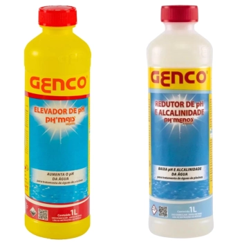 Ph+ Mais Liquido Elevador de Ph para Piscinas Genco + Redutor de Ph e Alcalinidade