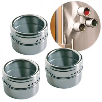 Kit Porta Tempero Magntico para Geladeira Fackelmann 3 Unidades