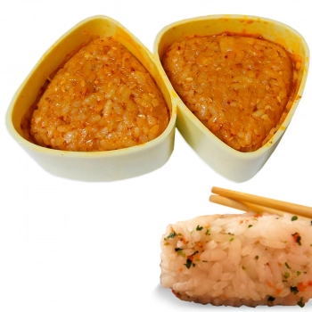 Forma Dupla para Oniguiri Sushi Bolinho de Arroz Triangular Amarela