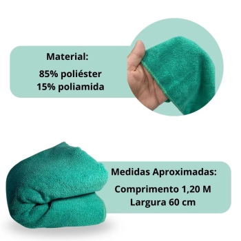 Toalha Microfibra Ultra Absorvente Verde Travel Guepardo para Viagem Camping Trilha