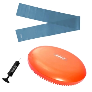 Disco Equilibrio Inflvel + Faixa Elstica Forte Azul Liveup