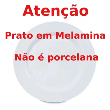 Prato de Melamina / Plstico para Sobremesa 17,5 Cm Branco