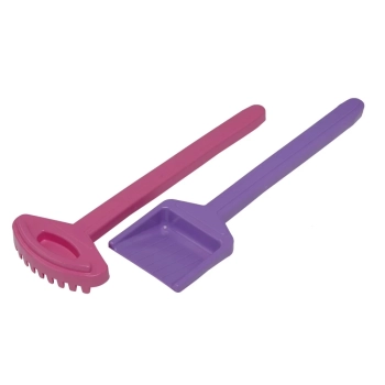 Brinquedo Infantil de Praia Areia Carrinho Cargo com Balde, Pazinha, Rastelo 11 Peas Rosa