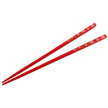 Kit 10 Pares de Hashi para Comida Japonesa 22 Cm Vermelho Decorado