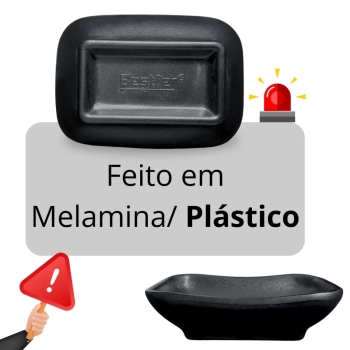 Kit 5 Molheiras para Molho Shoyu Tar 50 Ml Kanpai Comida Japonesa Sushi Oriental em Melamina / Plstico