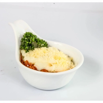 Colher em Melamina Premium para Finger Food Branca 12 Unidades