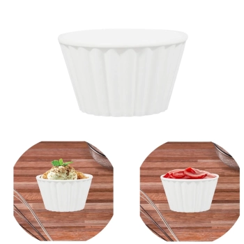 Kit 15 Pratos para Sushi 17,8cm + 3 Tigelas 800ml Poke+ 2 Travessas Curva 30cm + 8 Ramequins 260ml Comida Japonesa