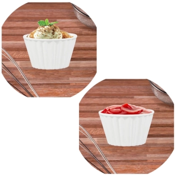 Tigela Ramequim 260 Ml Melamina Premium para Molhos e Finger Food