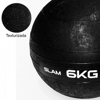 Kit Bola Slam Ball com 4 Kg + 6 Kg + 8 Kg + 10 Kg + 12 Kg Preta Liveup