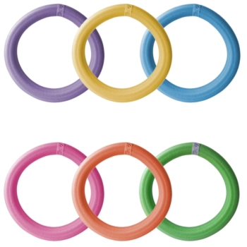 Kit 6 Flutuadores Boia Espaguete Master Circular 60 Cm Cores Sortidas