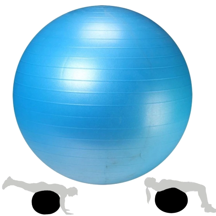 Mandiali e-Shop : Bola Pilates Suiça Premium 65 Cm Exercícios Academia Azul